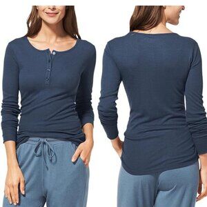 Tommy John Women's Lounge Henley Dress Blues Heather Size Small NWT